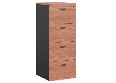 dd accent 4 drawer filing cabinetironstone with cherry drawers