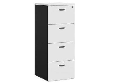 dd accent 4 drawer filing cabinetcoal with white drawers