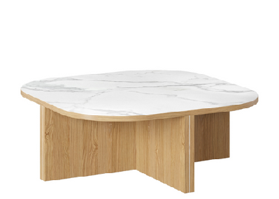 dd aelin square coffee table 900w x 900d x 370h / marble look 