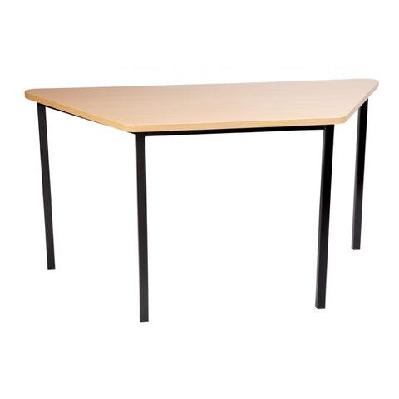 ma all purpose metal framed trapezium shaped activity table 1500l x 750 edge x 720hmm x 18mm top 