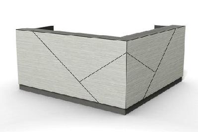 dd apollo l shape corner reception counter(1500w x 900d) x (1500w x 600d) 