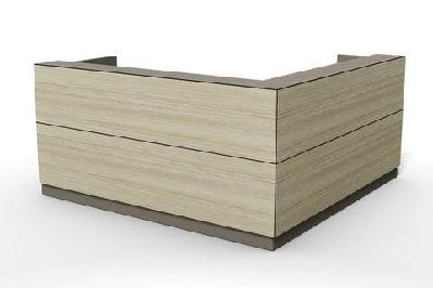 dd apollo l shape corner reception counter(1800w x 900d) x (1500w x 600d) 