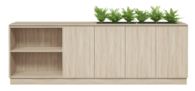 dd bea 4 door credenza with planter box 2400w x 450d x 900h 