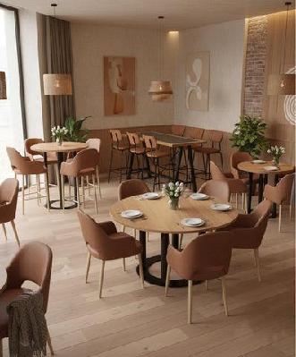 fl orleans bourbon pu leather upholstered aluminium legs hospitality armchairnaugat / wenge