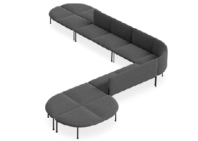 dd bowral fabric upholstered 13 seater angle breakout seatingcharcoal