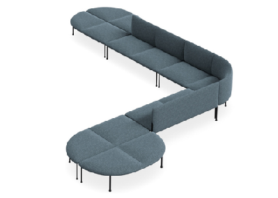 dd bowral fabric upholstered 13 seater angle breakout seatingdark blue