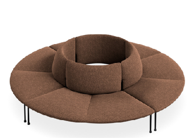 dd bowral fabric upholstered 8 seater round breakout seatingochre
