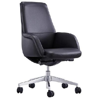 st captain genuine leather low back executive chair