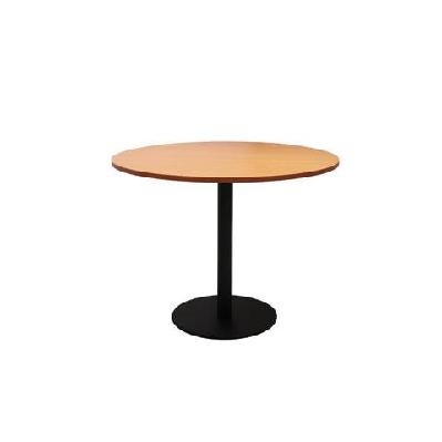 rl estilo disc base round meeting table natural oak / white / 900 dia