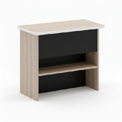 dd cc plus custom made desk return900w x 600d / two legs with shelf