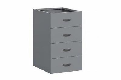 dd cc plus 4 drawer under desk freestanding pedestalwithout top