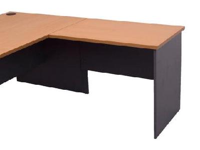 rl rapid worker desk return 900w x 600d / beech top ironstone base
