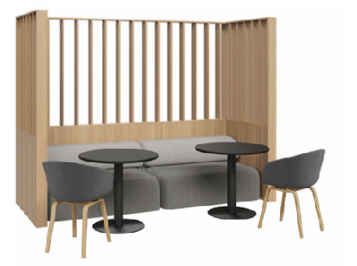 dd cafe seating slat wall nook
