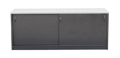 gp credenza buffet in metallic grey with gross white top 