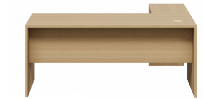 dd concept office desk with modesty panel and return (1800l x 900d) x (1800l x 600d)