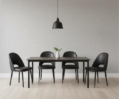 fl orleans vinyl upholstered aluminium legs hospitality chairblack / wenge