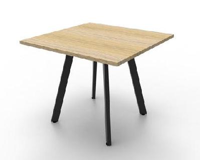 rl eternity metal leg square meeting table oak top white base