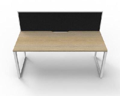 rl infinity loop leg single sided workstation with shush30 screenw1200 x d750 / oak top white base / 1 user
