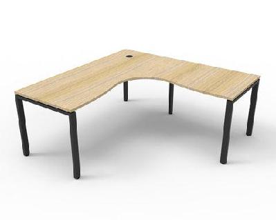 rl infinity profile leg corner desk w1800 x w1800 x d750 / white top white base 