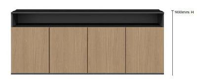 dd chartres 4 door credenza buffet with open cavity storage2400 mm
