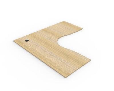 rl shush30 corner workstations top 1800 x 1500 / natural oak