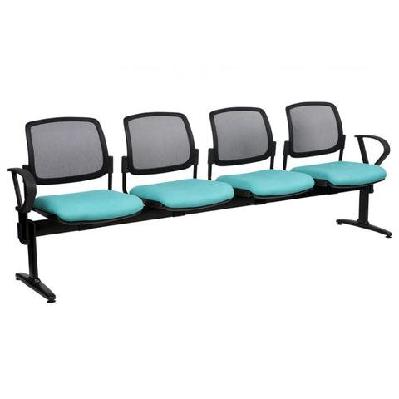 ma dyno 60 fabric upholstered seat and mesh back beam seating4 seater / with arms