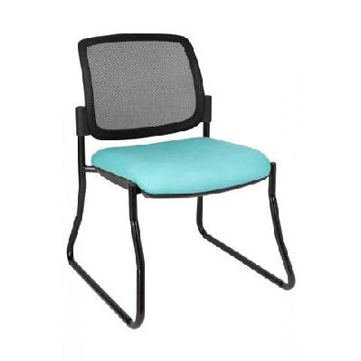 ma dino 60 fabric or vinyl upholstered stackable sled base visitor chairblack / pacific vinyl
