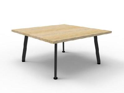 rl eternity metal leg square coffee tableoak top black base