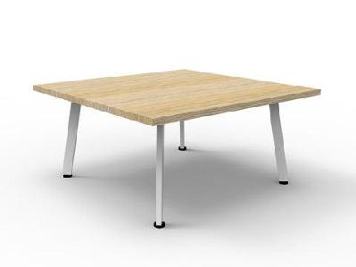 rl eternity metal leg square coffee tableoak top white base