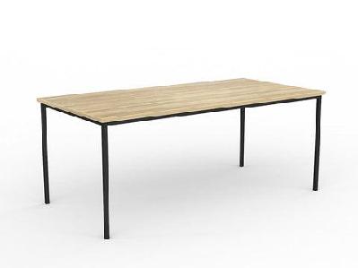 ol altosystem metal base canteen table l1800 x d600 / white 