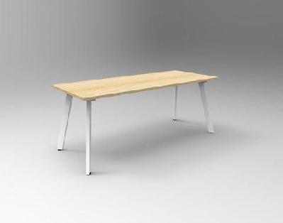 rl eternity metal leg boardroom and meeting table1500w x 750d / natural oak white base
