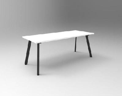 rl eternity metal leg boardroom and meeting table1500w x 750d / white top black base