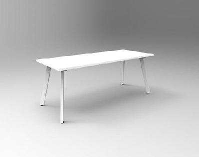 rl eternity metal leg boardroom and meeting table1500w x 750d / white top white base