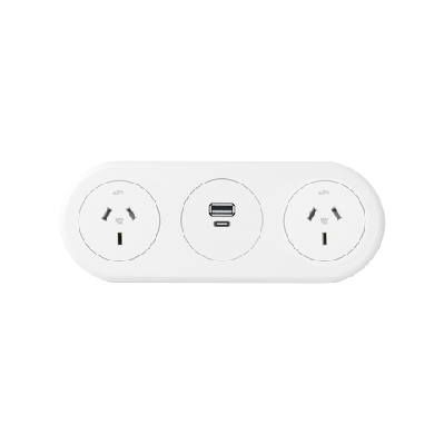 cm echo in desk 2 gpo with usb fast charging moduleblack / 1000 mm tag for soft wiring
