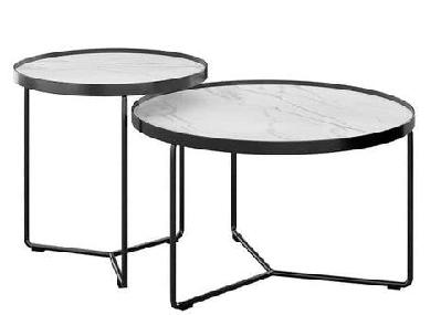dd eclipse metal legs round coffee table500 dia x 500h / marble board