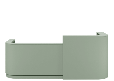 dd eldridge curved end reception counter3000 mm