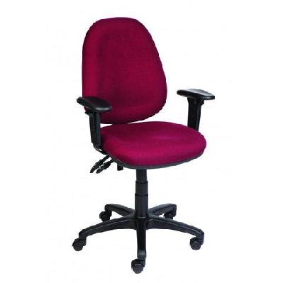 ma ergo 300 fabric high back task chair with arms with arm / burgundy 