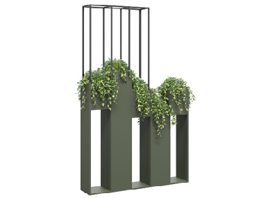 dd eureka vertical garden divider walloption b / with hanging plants
