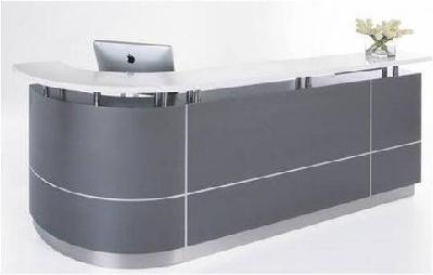 gp executive j-shape reception counterright / regal walnut