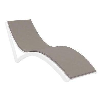 fl slim hospitality stackable sunlounger with cushionwhite / light brown