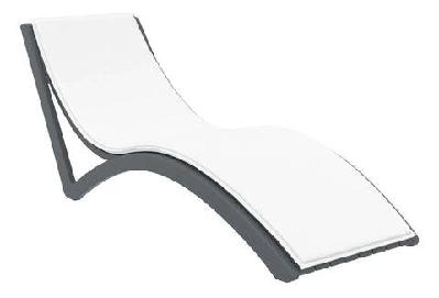 fl slim hospitality stackable sunlounger with cushionanthracite / white