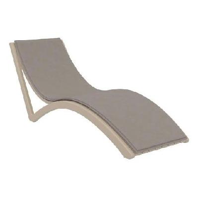 fl slim hospitality stackable sunlounger with cushiontaupe / light brown