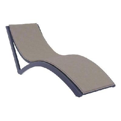 fl slim hospitality stackable sunlounger with cushionanthracite / light brown