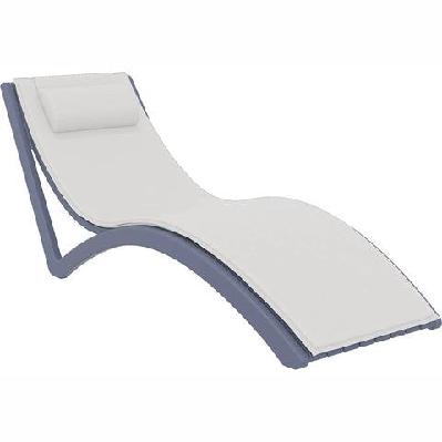 fl slim hospitality stackable sunlounger with cushion and pillowanthracite / white