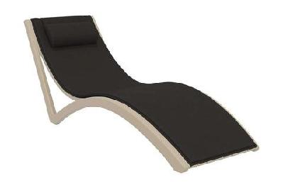 fl slim hospitality stackable sunlounger with cushion and pillowtaupe / black