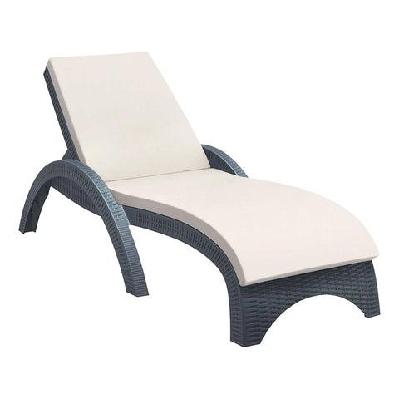 fl fiji hospitality stackable sunlounger with cushionanthracite / beige