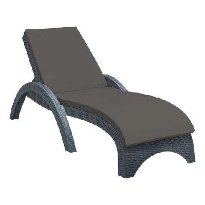 fl fiji hospitality stackable sunlounger with cushionanthracite / dark grey