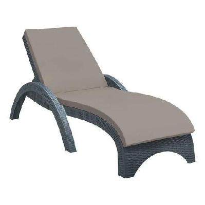 fl fiji hospitality stackable sunlounger with cushionanthracite / light brown