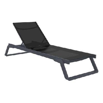 fl tropic hospitality stackable sunloungeranthracite frame black seat