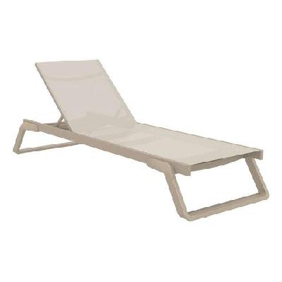 fl tropic hospitality stackable sunloungertaupe frame taupe seat